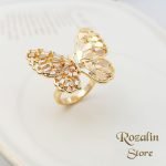 انگشتر زنانه وای اس ایکس مدل پروانه نگین دار