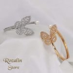 دستبند زنانه وای اس ایکس مدل پروانه و مروارید