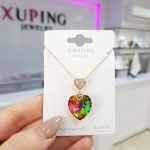 گردنبند زنانه سواروسکی قلب رنگین کمانی