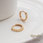 گوشواره زنانه حلقه ای ژوپینگ طرح برجسته