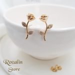 گوشواره زنانه ژوپینگ مدل گل رز