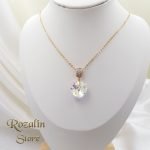 گردنبند زنانه ژوپینگ سواروسکی قلب شیشه ای