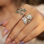 انگشتر زنانه وای اس ایکس مدل برگ و شاخه