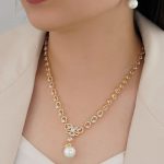 سرویس زنانه ژوپینگ مرواریدی نگین دار طرح طلا
