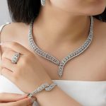 سرویس زنانه جواهری تمام نگین کد RS-715