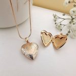 گردنبند زنانه ژوپینگ مدل قلب بازشو کد BM-721